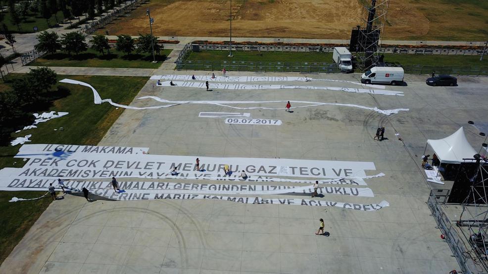 Maltepe Parkı Adalet Mitingi için hazırlandı