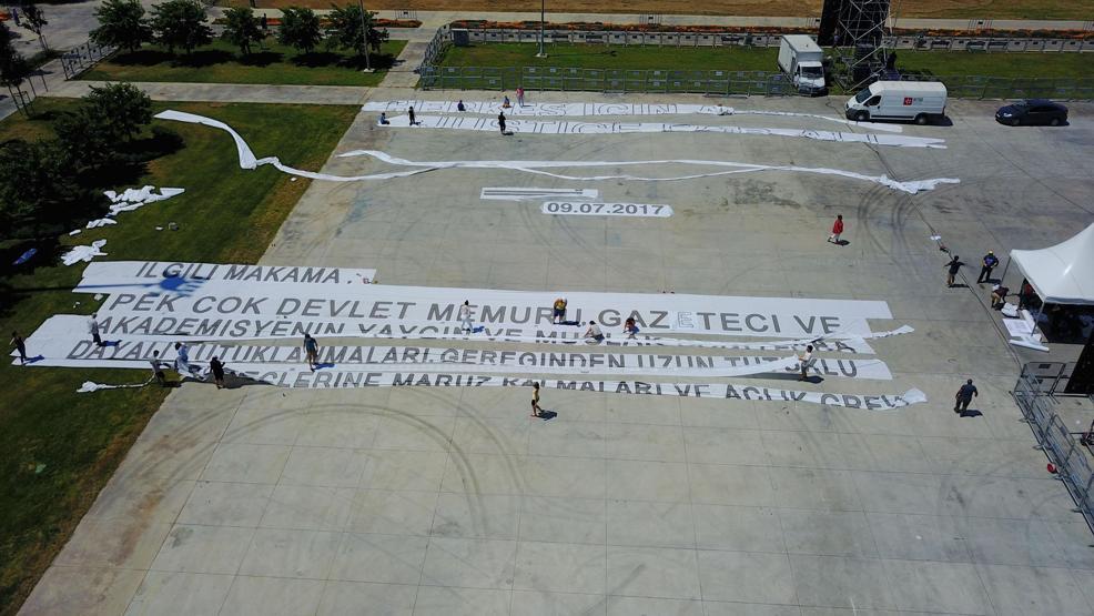 Maltepe Parkı Adalet Mitingi için hazırlandı