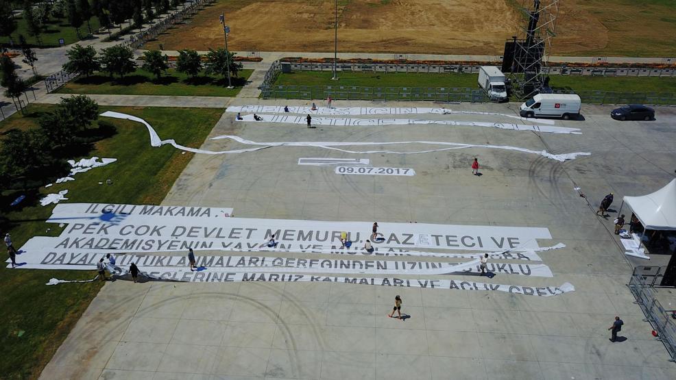 Maltepe Parkı Adalet Mitingi için hazırlandı