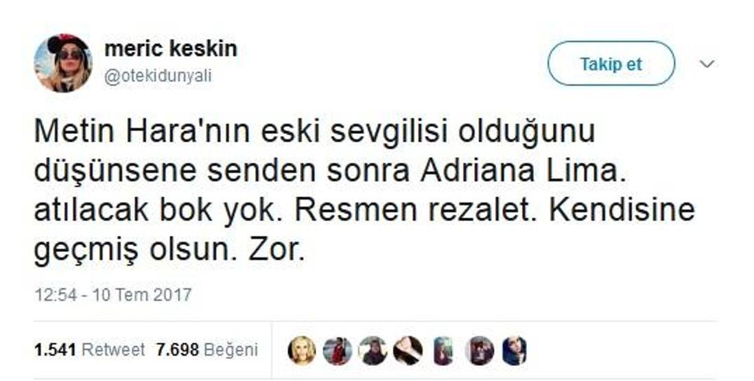 Metin Haranın eski sevgilisinden Adriana aşkına ilk yorum