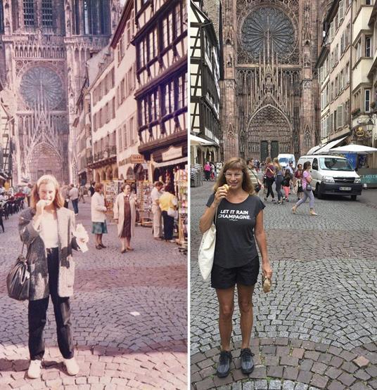 30 sene sonra aynı yerlerde fotoğraf çektirdi