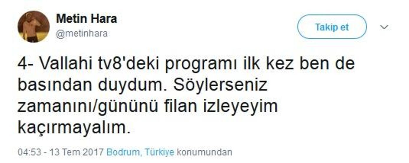 Metin Hara çok konuşulan iddialara yanıt verdi