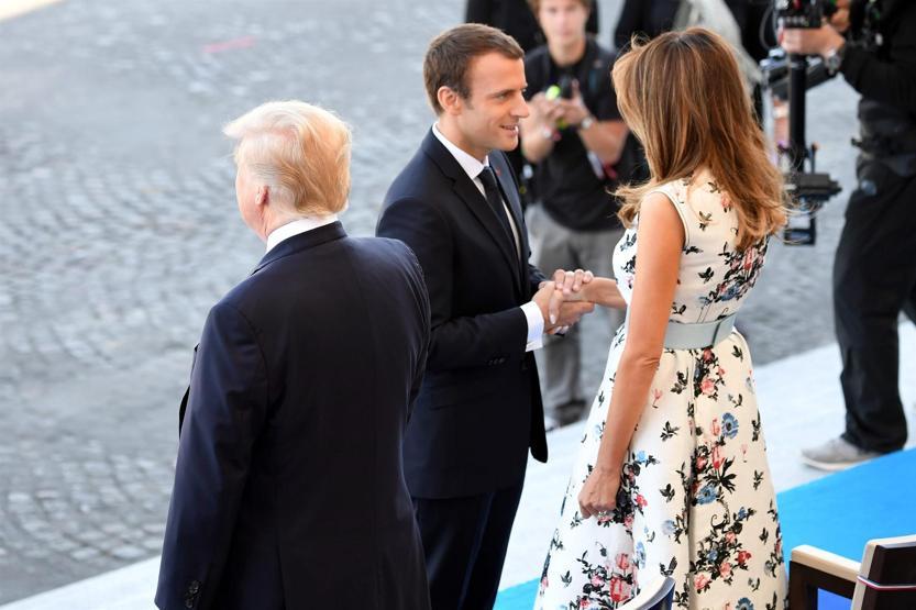 Trumptan Macronun eşine ilginç iltifat