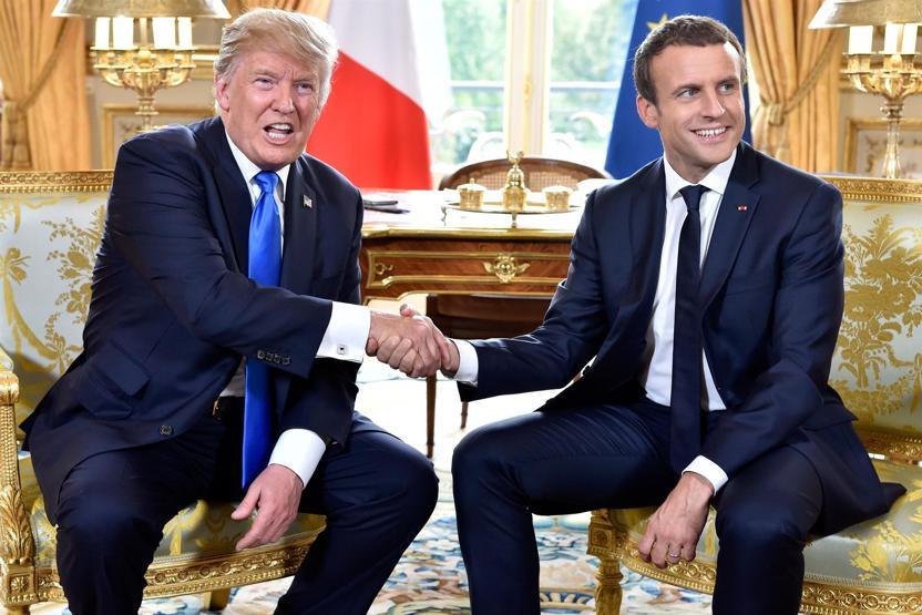 Trumptan Macronun eşine ilginç iltifat