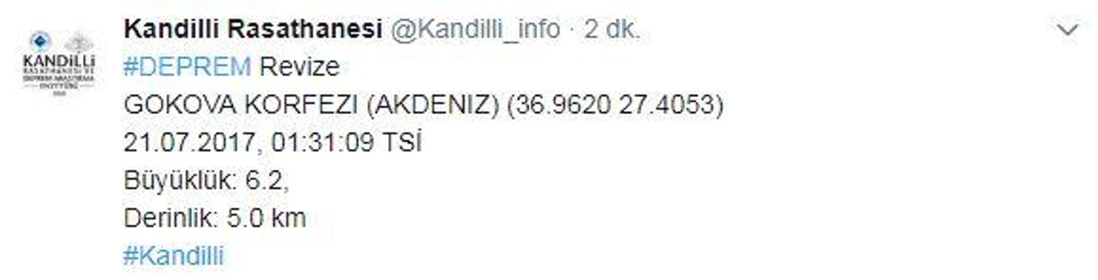 Son dakika.. Ege 6.3 ile sarsıldı