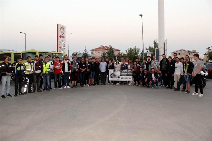 Barkın Bayoğlu için onlarca motosikletli bir araya geldi