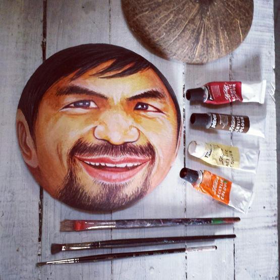 Hindistan cevizinden sanat eseri yaratıyor