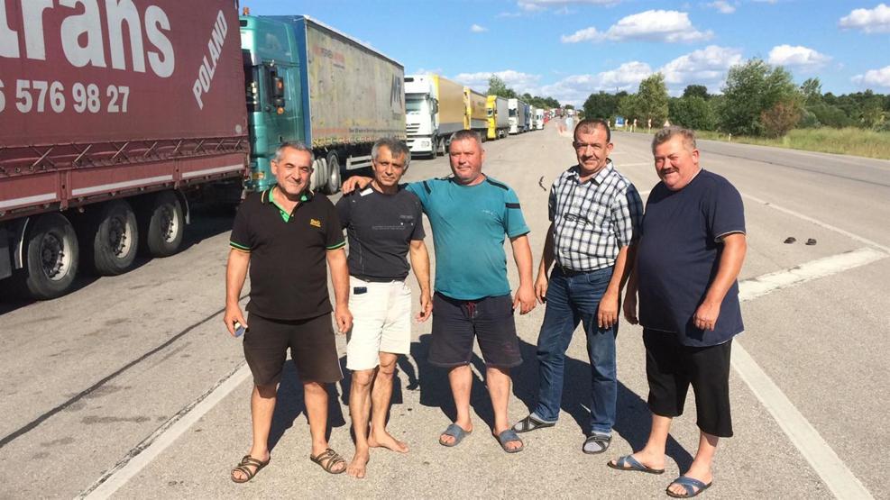 14 kilometrelik TIR kuyruğu