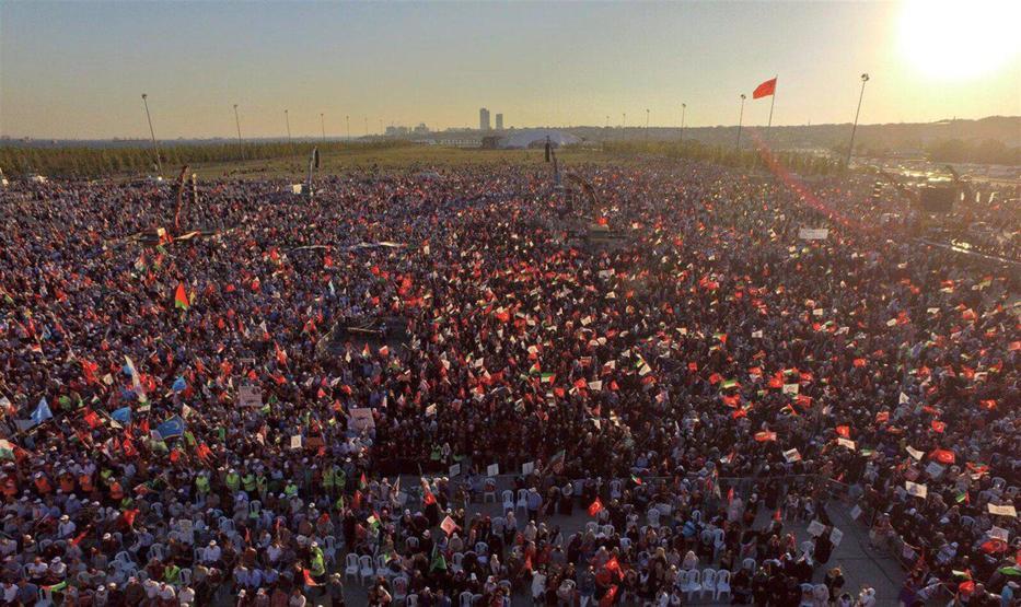 Yenikapıda büyük Kudüs mitingi yapıldı