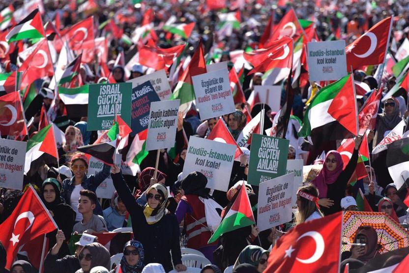 Yenikapıda büyük Kudüs mitingi yapıldı