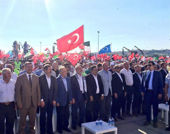 Yenikapıda büyük Kudüs mitingi yapıldı