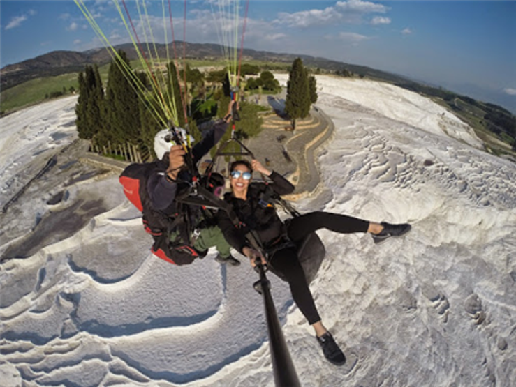Pamukkale artık yamaç paraşütünün yeni adresi