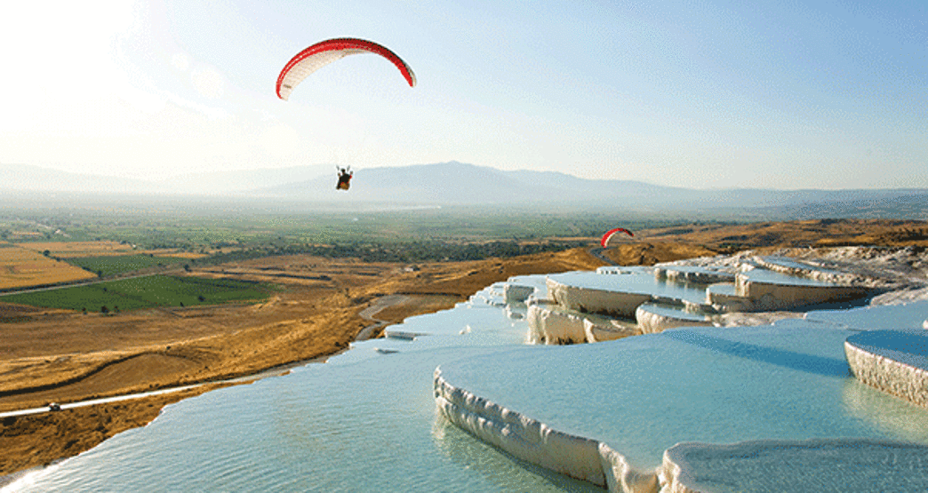 Pamukkale artık yamaç paraşütünün yeni adresi