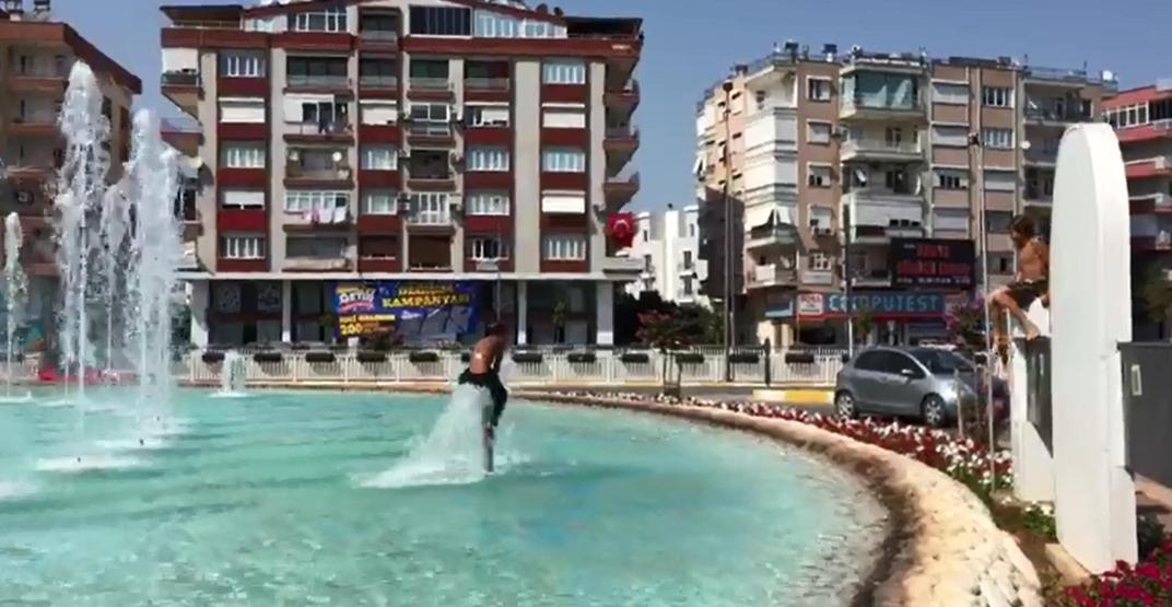 Antalyada tehlikeli eğlence