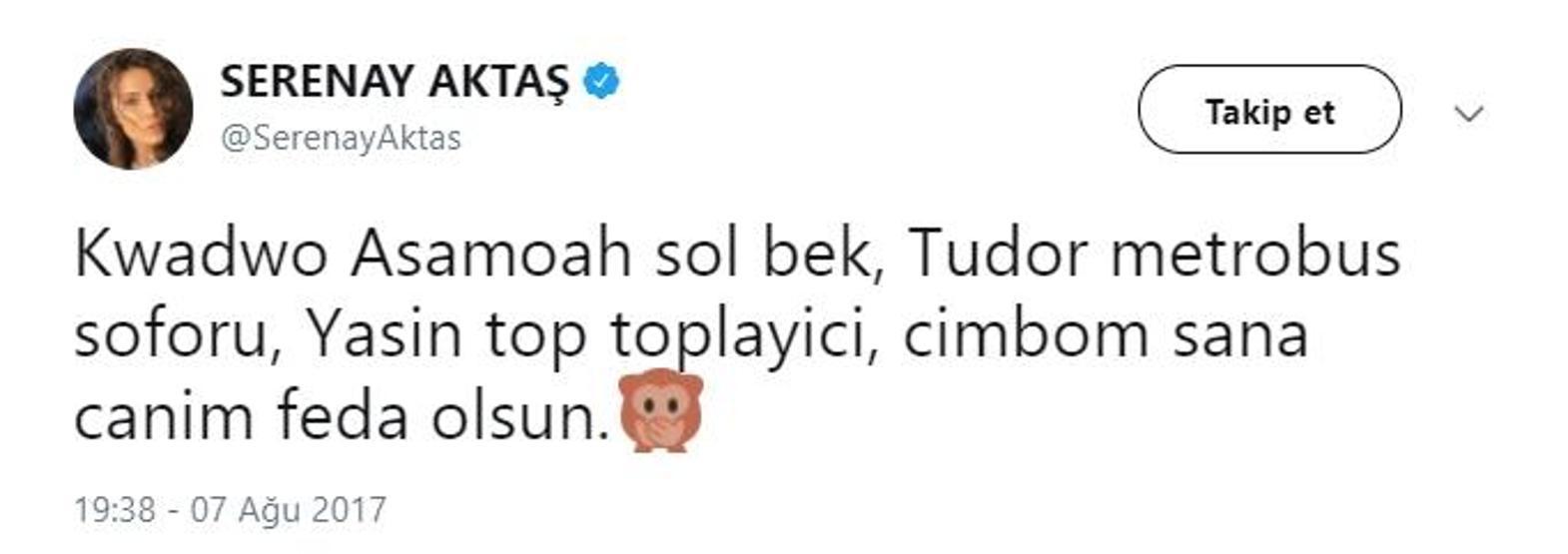 Galatasaraya transfer tepkisi gösteren Serenay Aktaşın fikri değişiyor