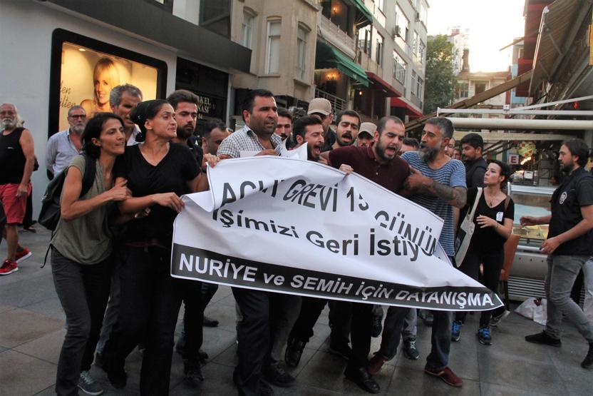 Kadıköydeki Gülmen ve Özakçaya destek eylemine müdahale