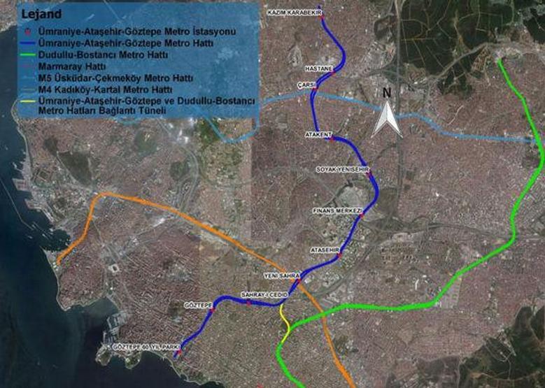 Ümraniye- Ataşehir- Göztepe metro hattı çalışmaları başladı