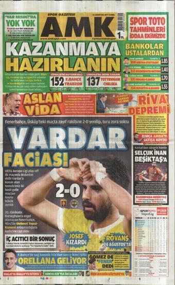 Vardar-Fenerbahçe maçı manşetlerde