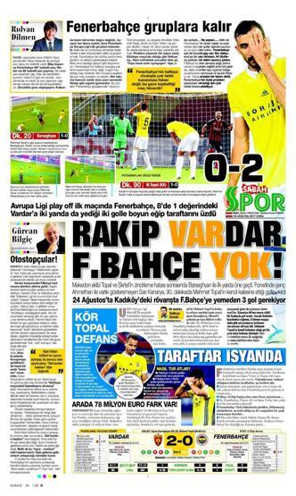 Vardar-Fenerbahçe maçı manşetlerde
