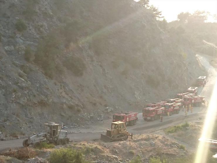 Amanos Dağlarında orman yangını