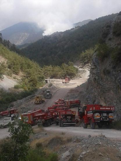 Amanos Dağlarında orman yangını