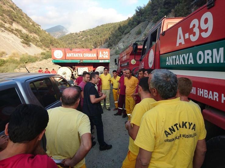 Amanos Dağlarında orman yangını