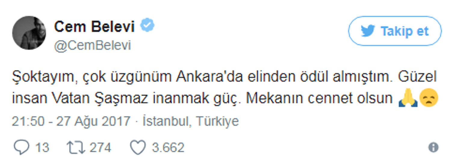 Son dakika... Vatan Şaşmazın ölümü ünlüleri yasa boğdu