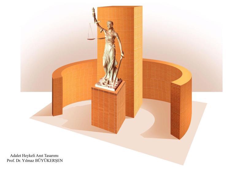 Yılmaz Büyükerşen tasarladığı Adalet Heykelini anlattı