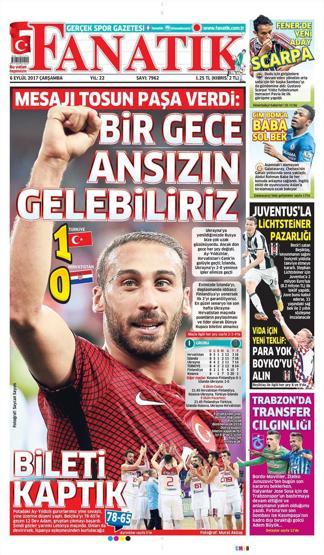 Milli Takımın Hırvatistan zaferi manşetlerde