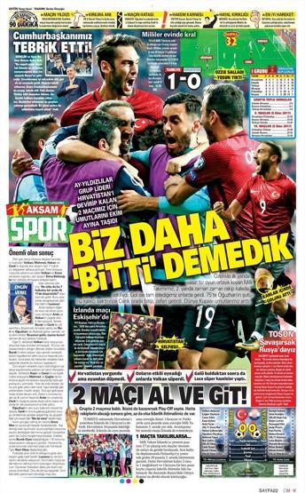 Milli Takımın Hırvatistan zaferi manşetlerde