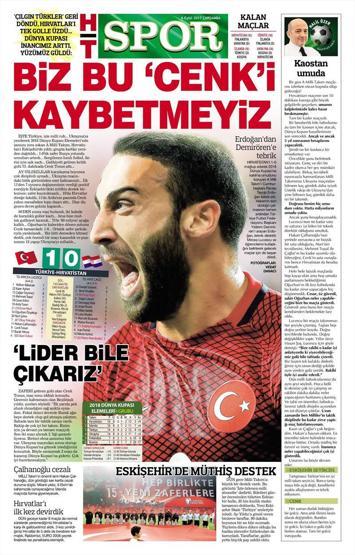Milli Takımın Hırvatistan zaferi manşetlerde