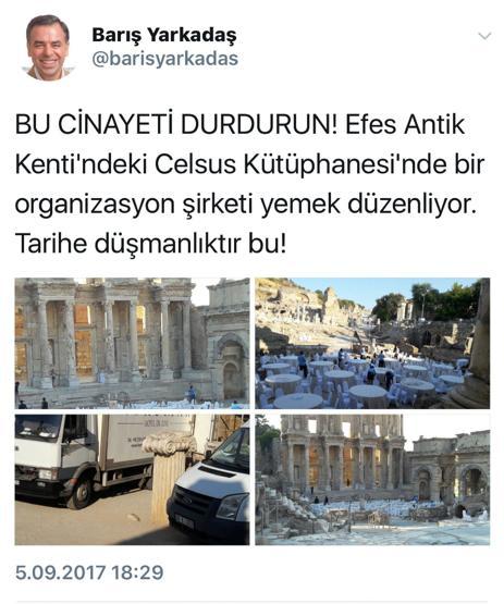 CHPli Yarkadaş: Efes Antik Kenti, cafe-restoran değildir bu cinayeti durdurun