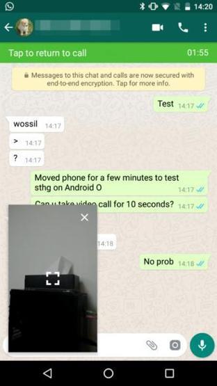 WhatsAppta resim içinde resim dönemi
