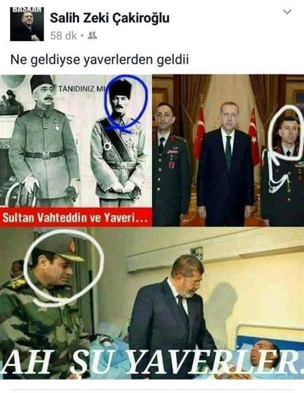 Sosyal medyadaki Atatürklü yaver paylaşımına soruşturma
