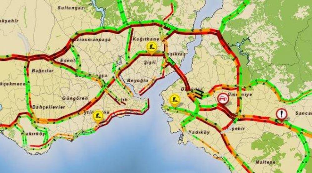 Tatil bitti İstanbulda trafik yoğunlaştı
