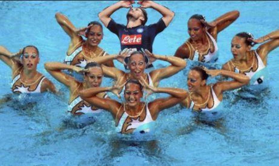 Mertensin gol sevincine Photoshop