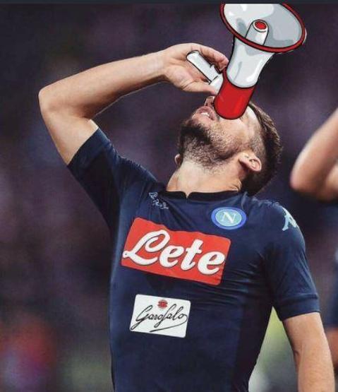 Mertensin gol sevincine Photoshop