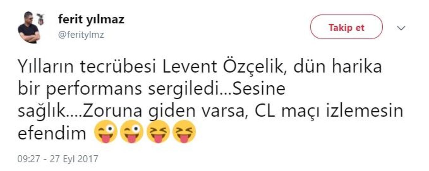 Levent Özçelik Twitterı salladı
