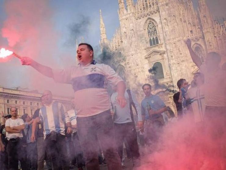 Hırvat taraftarlar Milanoyu yaktı, yıktı, yetmedi bunu da yaptı