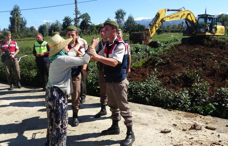 Kamulaştırma eylemi karakolda bitti