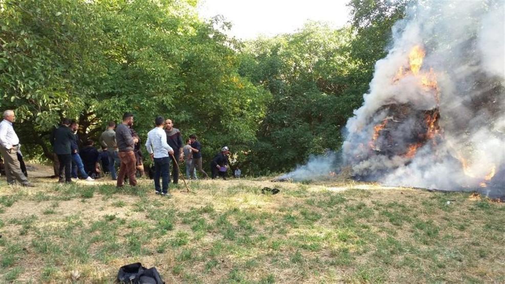 Şemdinli’de bin bağ ot yandı