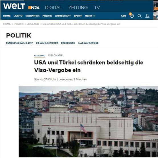 Dünya basını Türkiye-ABD vize krizini nasıl gördü