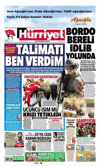 10 Ekim 2017 - Gazetelerin birinci sayfaları