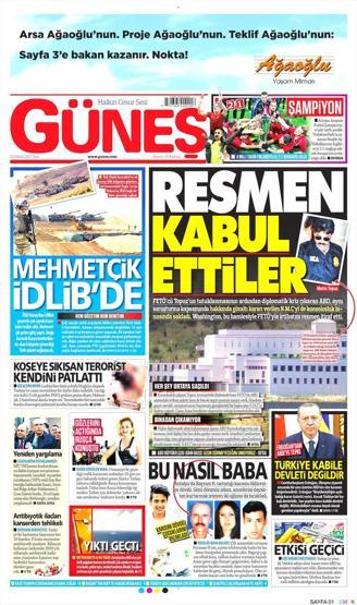 10 Ekim 2017 - Gazetelerin birinci sayfaları