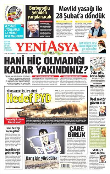 10 Ekim 2017 - Gazetelerin birinci sayfaları