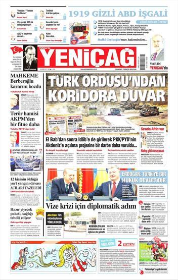 10 Ekim 2017 - Gazetelerin birinci sayfaları