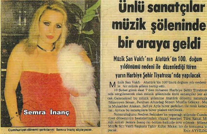 Türk Sanat Müziğinin usta ismi Semra İnanç hayatını kaybetti