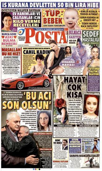 16 Ekim 2017 - Gazete manşetleri