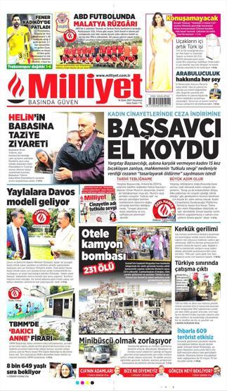 16 Ekim 2017 - Gazete manşetleri