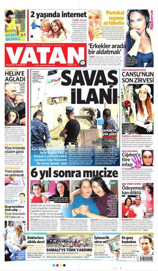 16 Ekim 2017 - Gazete manşetleri